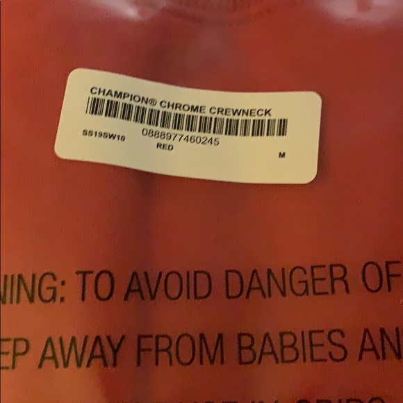Supreme/Champion Chrome Crewneck Red - Picture 3 of 4